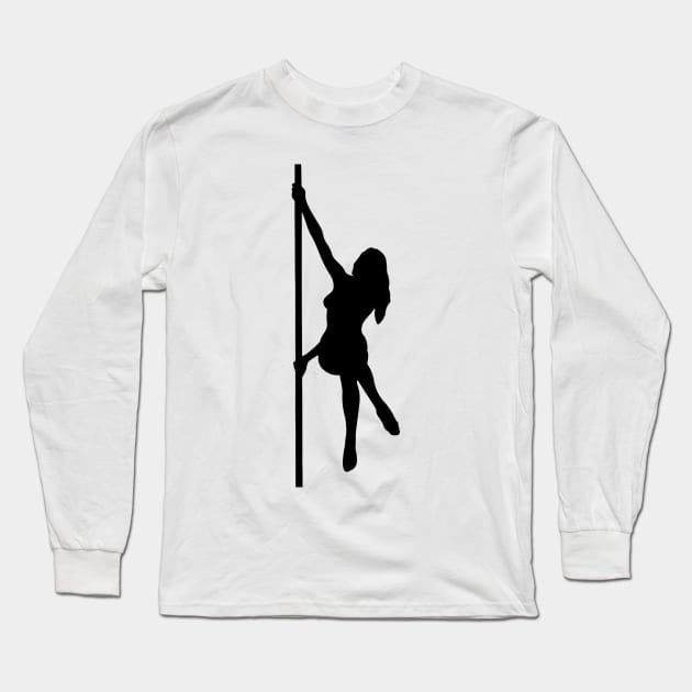 Pole Dancer Long Sleeve T-Shirt by Liniskop